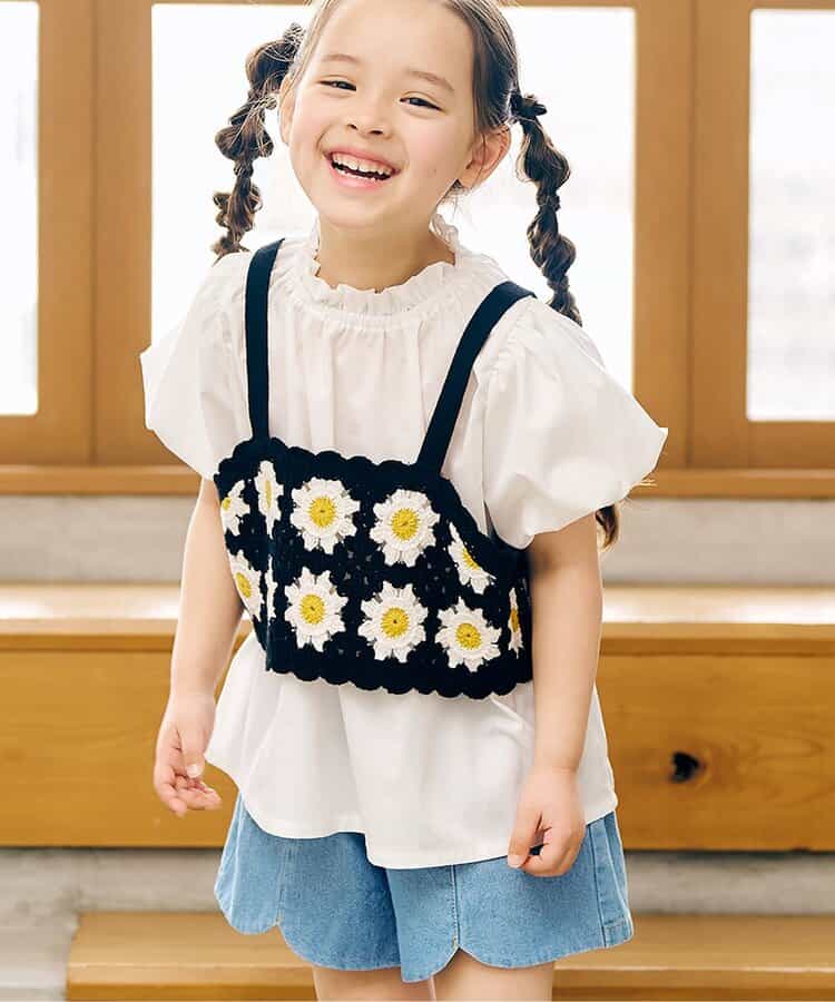 リンク】フラワーニットビスチェ＆チュニック2Pセット_マシン