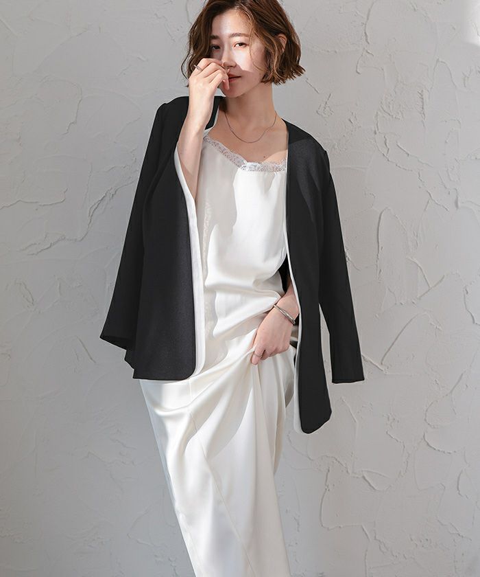 シアーレイヤードノーカラージャケット | ur's（ユアーズ）