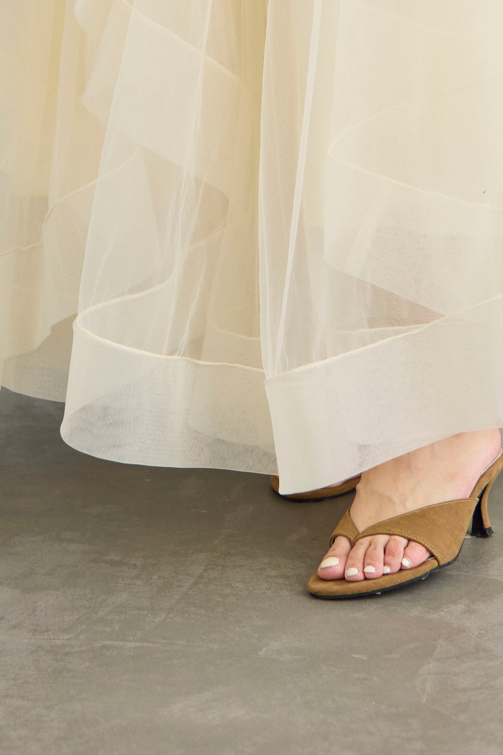 予約]ランダムフリルティアードボリュームスカート – Frene