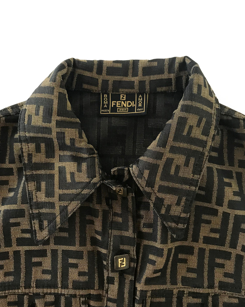 Fendi Zucca Print 1990s Vest – FRUIT Vintage