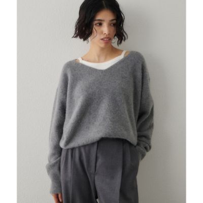 Whim Gazette(ウィム ガゼット)のフォックスウール Vネックプル