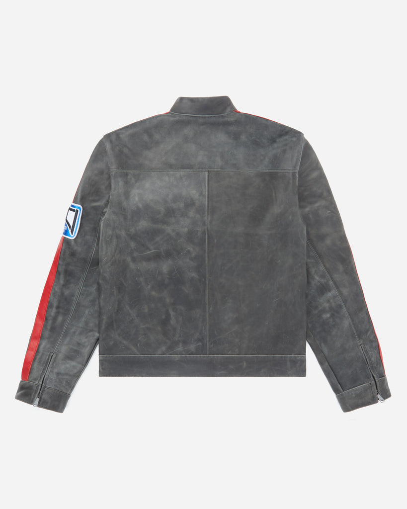 Leather Racing Jacket Black – FUGAZI®