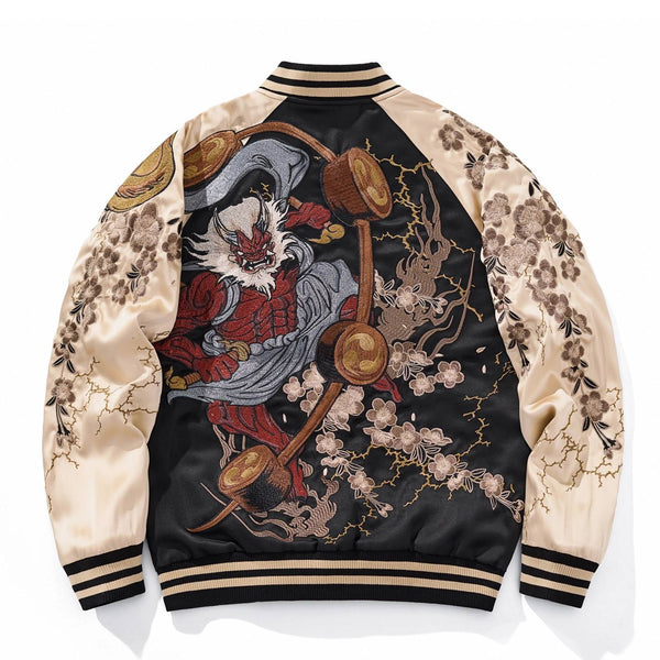 Reversible Fujin & Raijin Sukajan Souvenir Jacket - Wind & Thunder