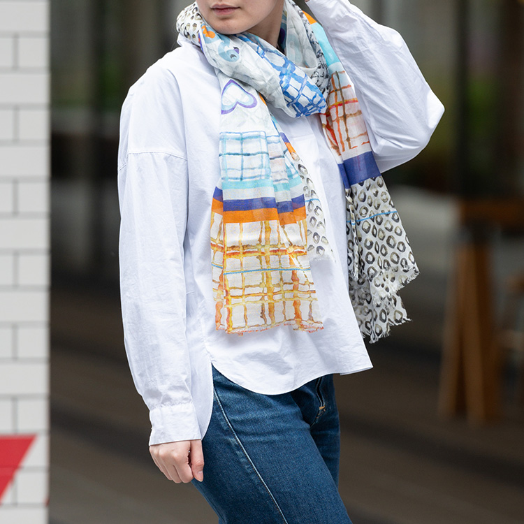 ahujasons】大判プリントストール | 藤巻百貨店