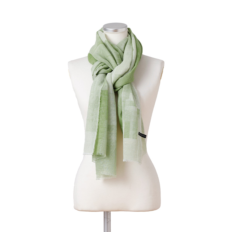 丸枡染色】コットンガーゼストール KASURI/STONE BLOCK | 藤巻百貨店