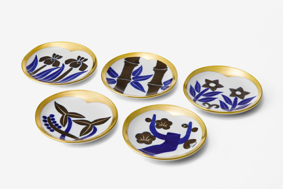 光琳風染付 銘々皿揃 | 有田焼 深川製磁｜公式オンラインストア