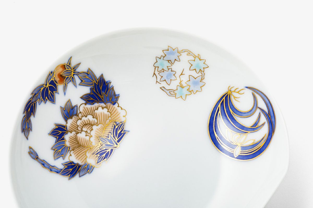 染錦花丸紋 半月型小皿 | 有田焼 深川製磁｜公式オンラインストア