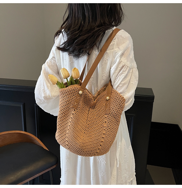 カゴバッグ 優美な編み目 チューリップトート トート型|カゴバッグ専門