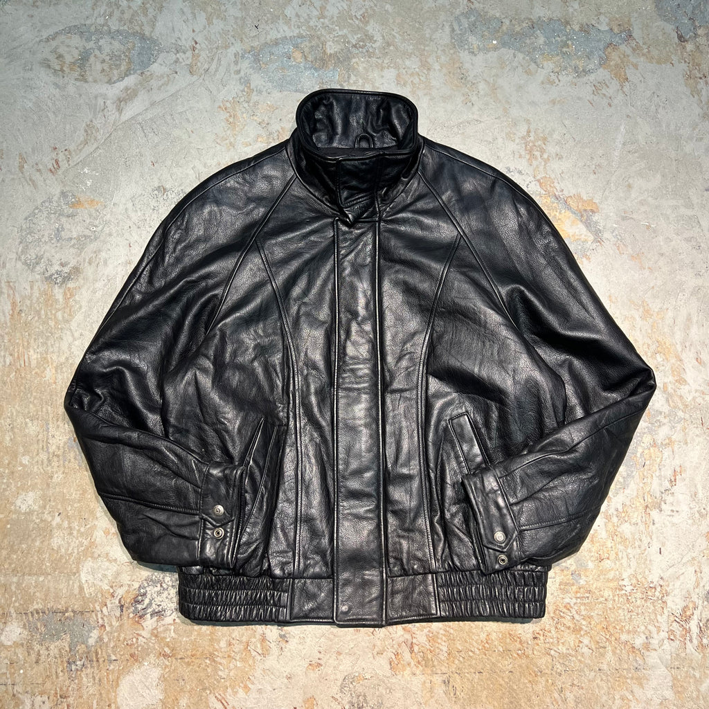 3198 古着 LONDON FOG/ロンドンフォグ/Leather jacket/ジップアップ