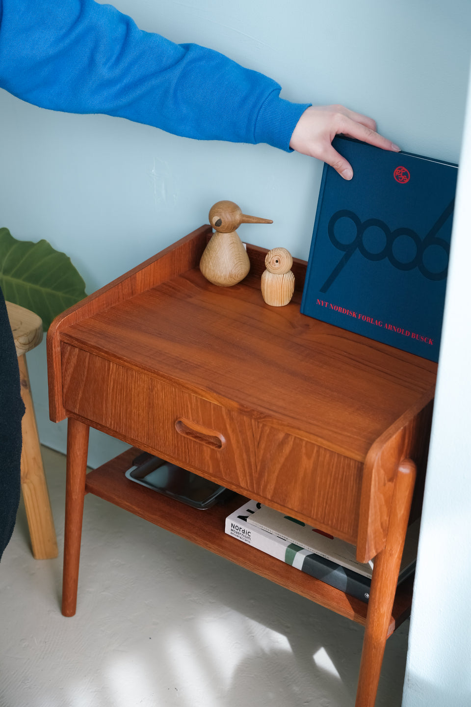 デンマークヴィンテージ サイドチェストテーブル チーク材 北欧家具