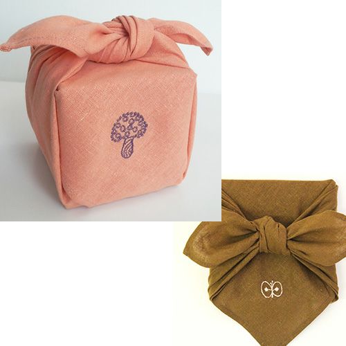 50 ミナ ペルホネン リネン刺繍【数量限定】 polka ブラウン