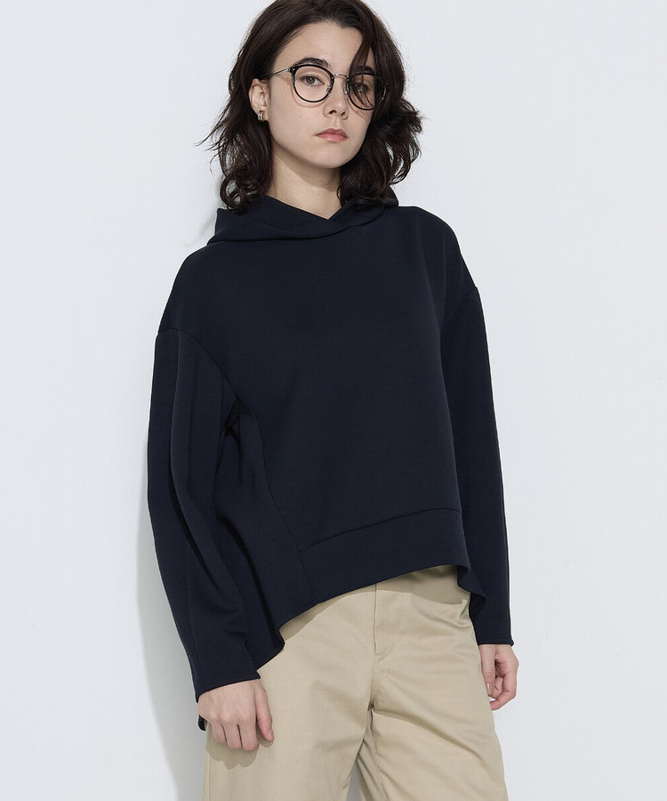 サイズ 〕ソフトストレッチダンボールニット フーディー（21-61EO02