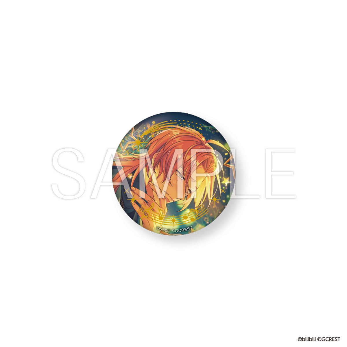 夢職人と忘れじの黒い妖精 星に願いを、あなたに愛を 箔押し缶バッジ