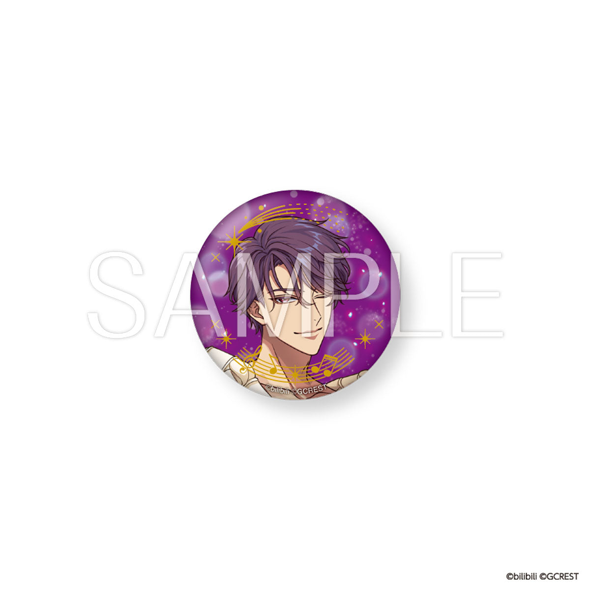 夢職人と忘れじの黒い妖精 星に願いを、あなたに愛を 箔押し缶バッジ