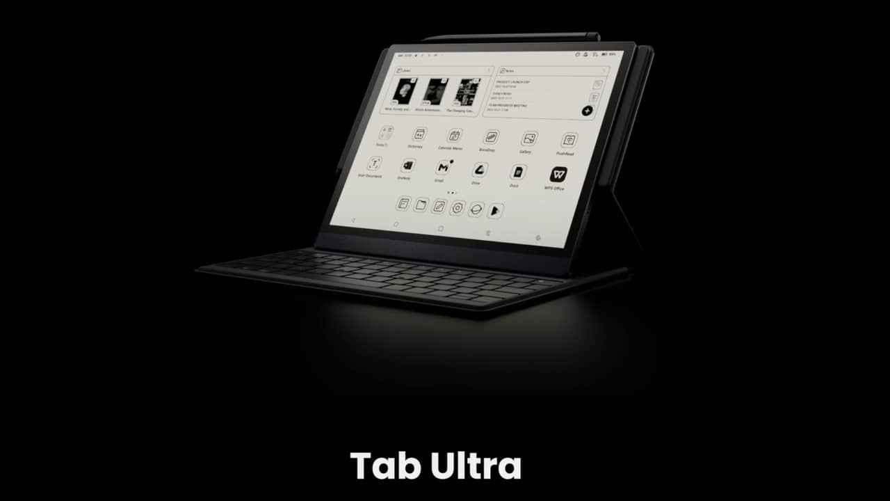 10.3型の電子ペーパータブ「BOOX Tab Ultra」発表！キーボードや