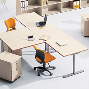 fantoni GLデスク T字脚 ブラック脚 幅160×奥行80×高さ72cm