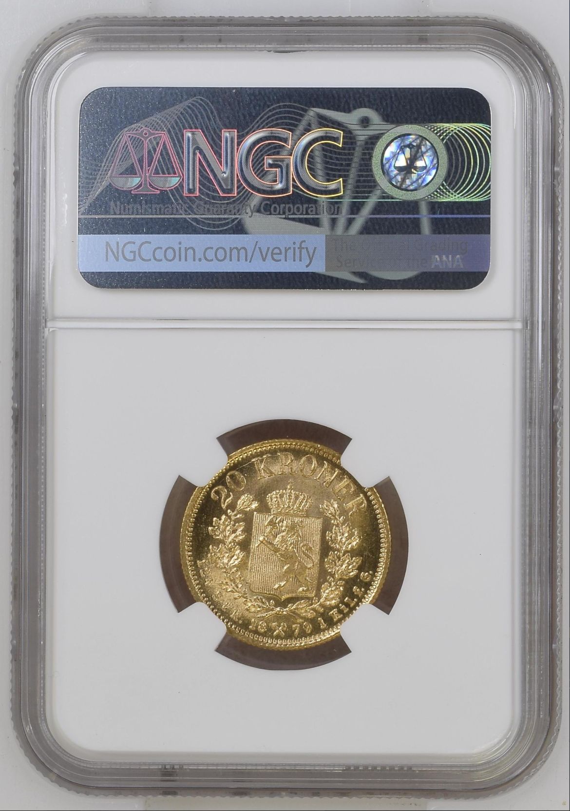 最高鑑定MS66!ノルウェー20クローナ金貨1879年 MS60のプライスガイド