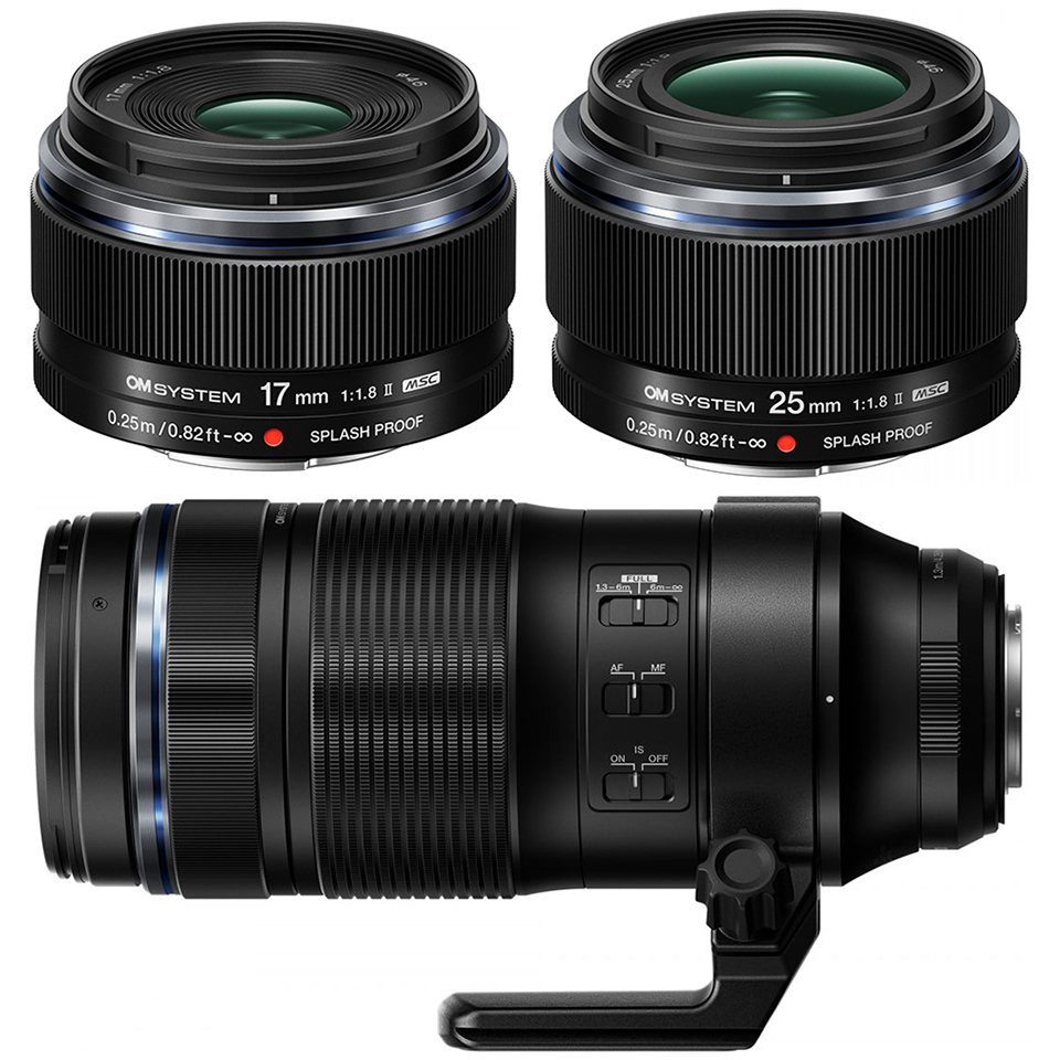 広角から超望遠ズームまで、M.ZUIKO DIGITALレンズ3本の第2世代モデル