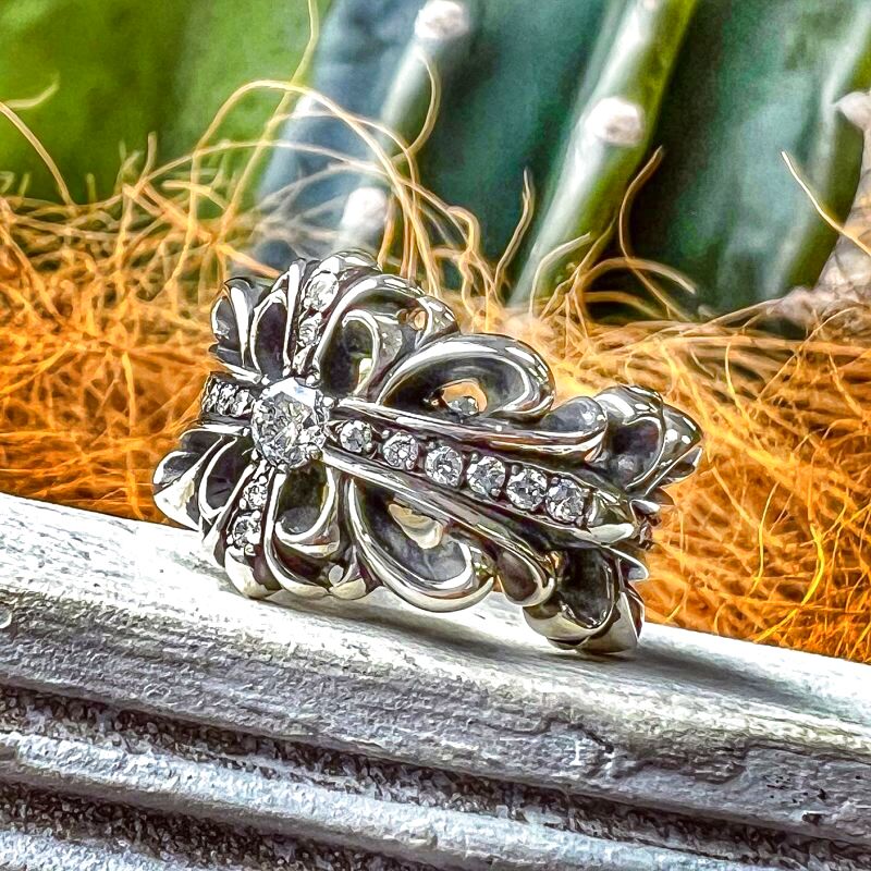 クロムハーツダブルフローラルクロスリング|クロムハーツ通販専門店