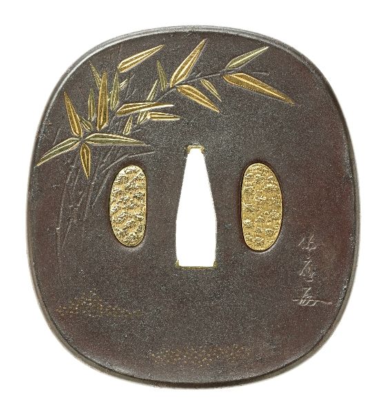 日本刀販売買取の銀座長州屋｜名刀鑑賞ガイド｜四君子図大小鐔 銘 伯應