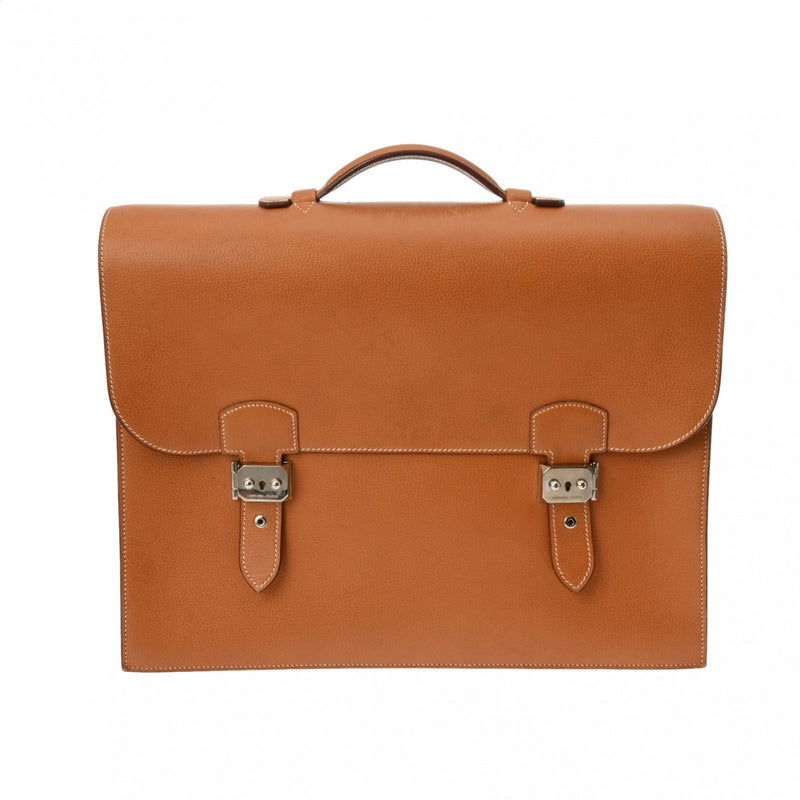 エルメスサックアデペッシュ41 ブラウン □H刻印(2004年頃)刻印 メンズ