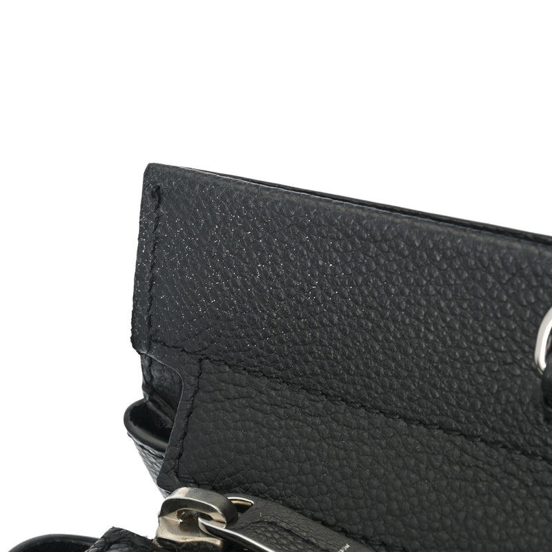 イヴサンローランカバリヴゴーシュ 2WAYバッグ 黒 シルバー金具