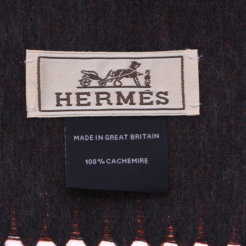 エルメス オレンジ/グレー ユニセックス マフラー HERMES – 銀蔵オンライン