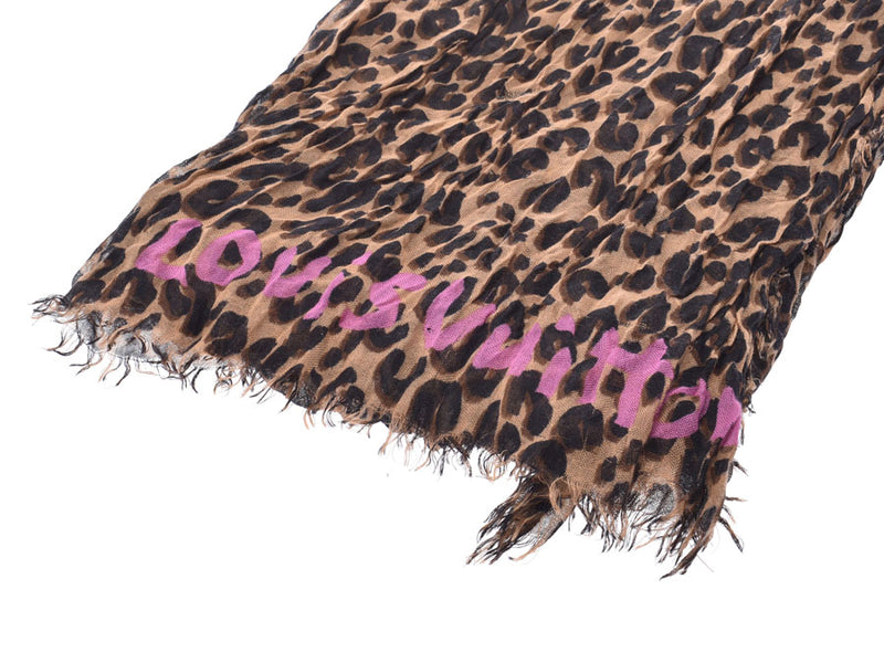 ルイヴィトンレオパード ブラウン系 ユニセックス ストール LOUIS
