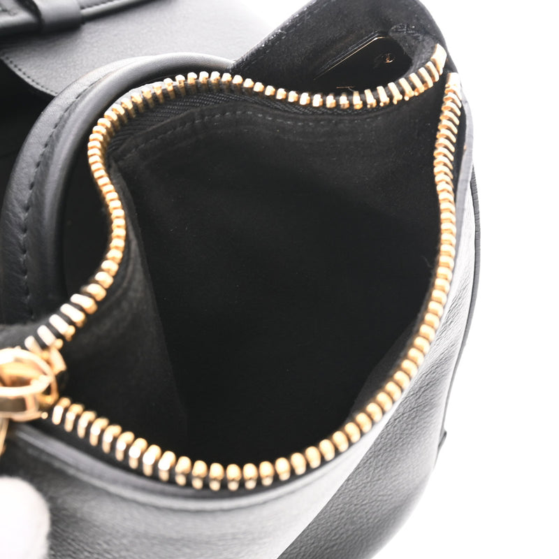 フェラガモガンチーニ バッグ ブラック ゴールド金具 レディース