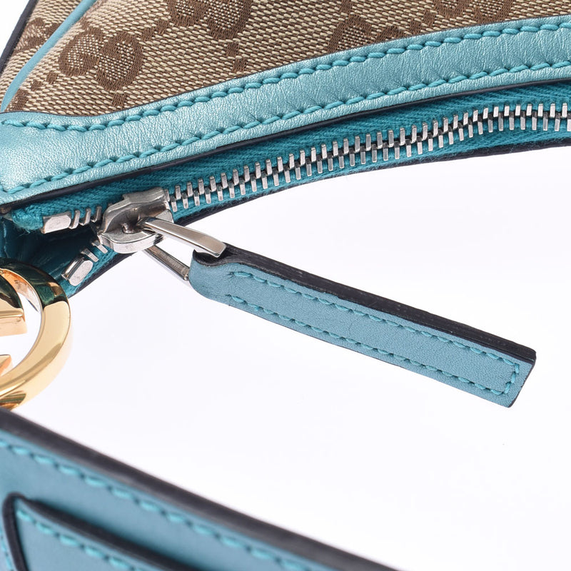 グッチワンショルダーバッグ ベージュ/水色系 レディース GGキャンバス