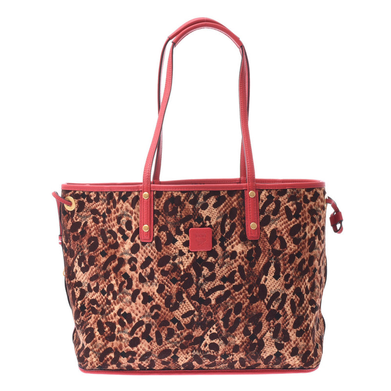 エムシーエムリバーシブル ピンク/レオパード柄 ユニセックス トート