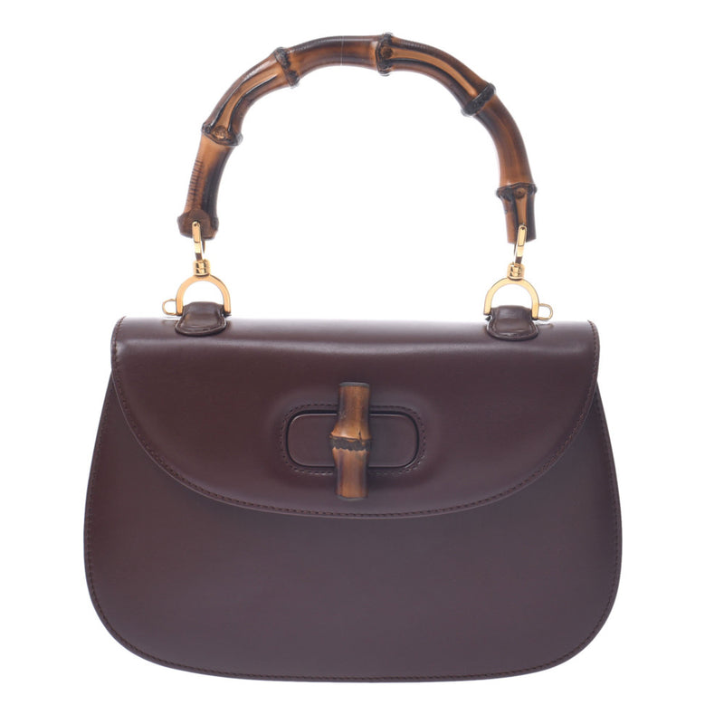 グッチバンブー 2WAYバッグ 茶 レディース ハンドバッグ GUCCI 中古