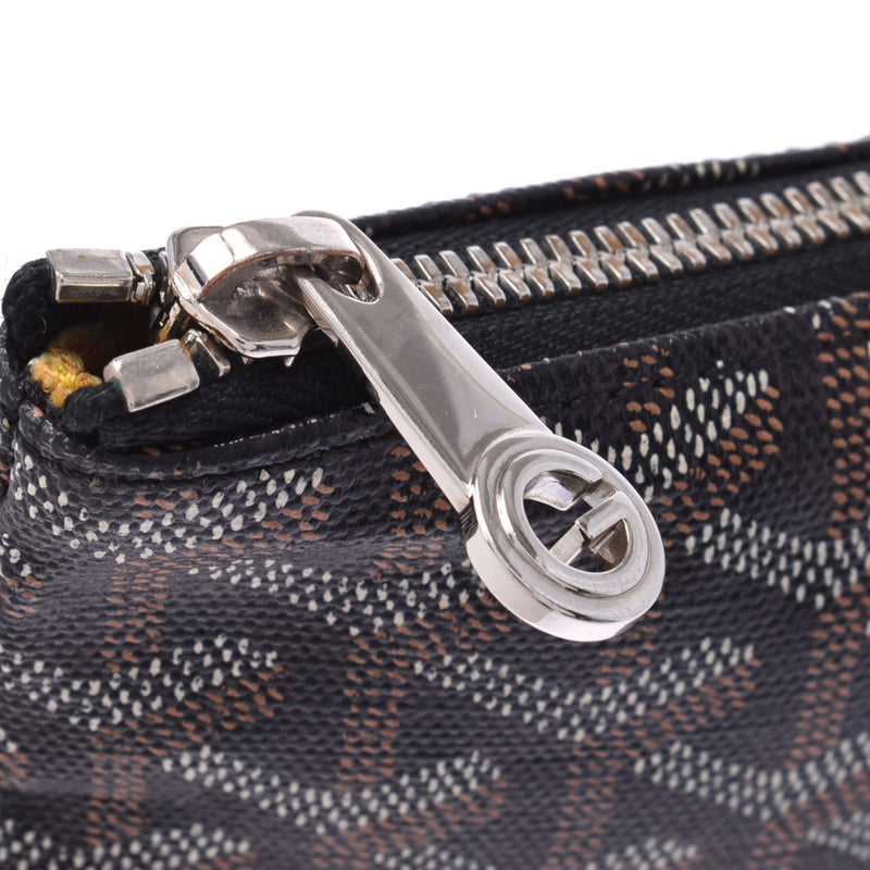 ゴヤールセナGM ブラック メンズ PVC クラッチバッグ GOYARD 中古