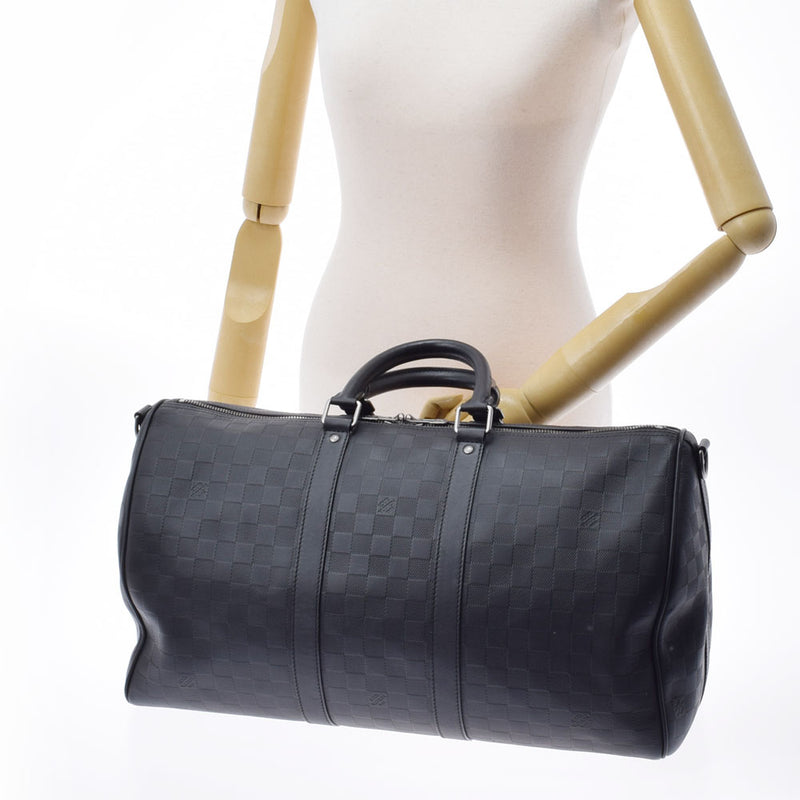 ルイヴィトンアンフィニ キーポル バンドリエール45 14137 黒 ユニ