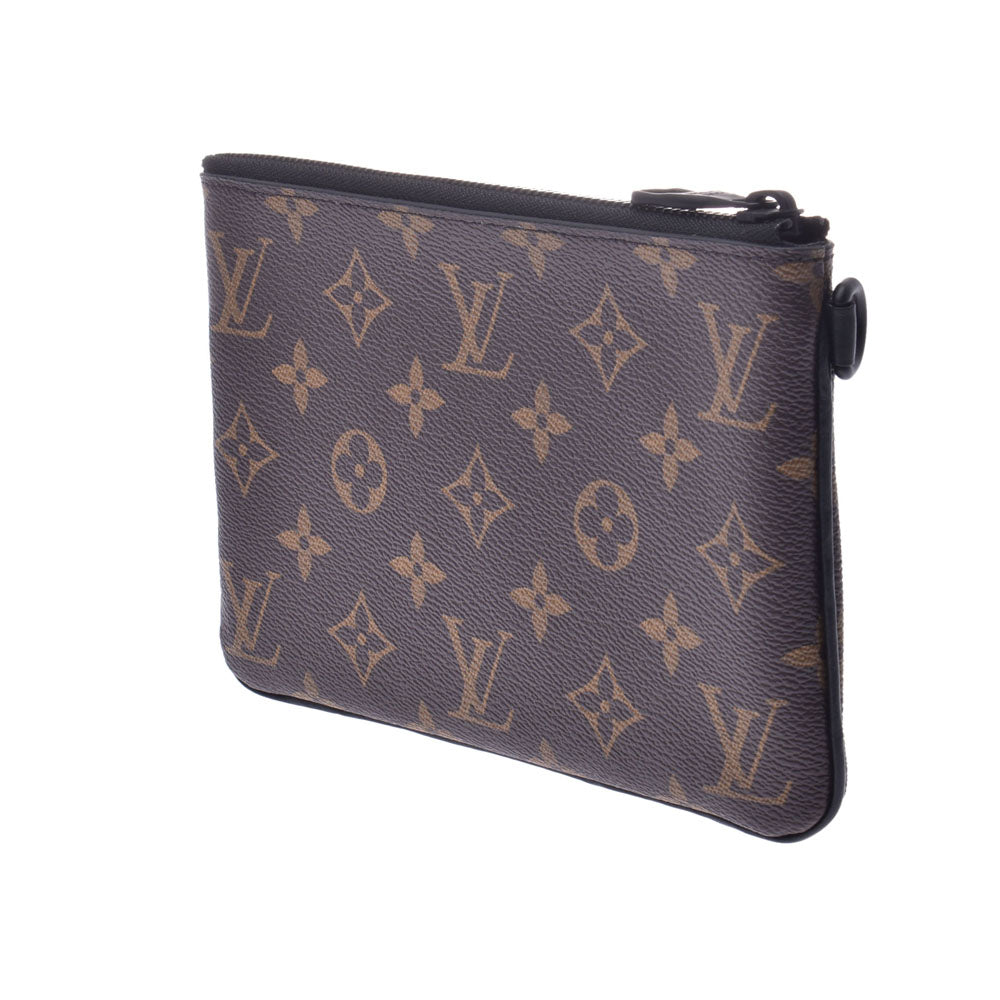 ルイヴィトンジップドポーチMM 14145 ブラウン ユニセックス