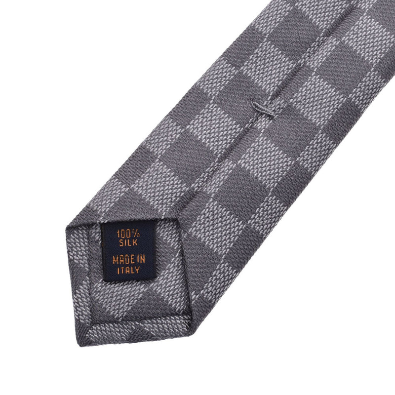 ルイヴィトンクラヴィットダミエ グレー系 メンズ ネクタイ LOUIS