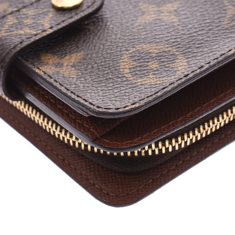 ルイヴィトンコンパクトジップ 14145 ブラウン ユニセックス