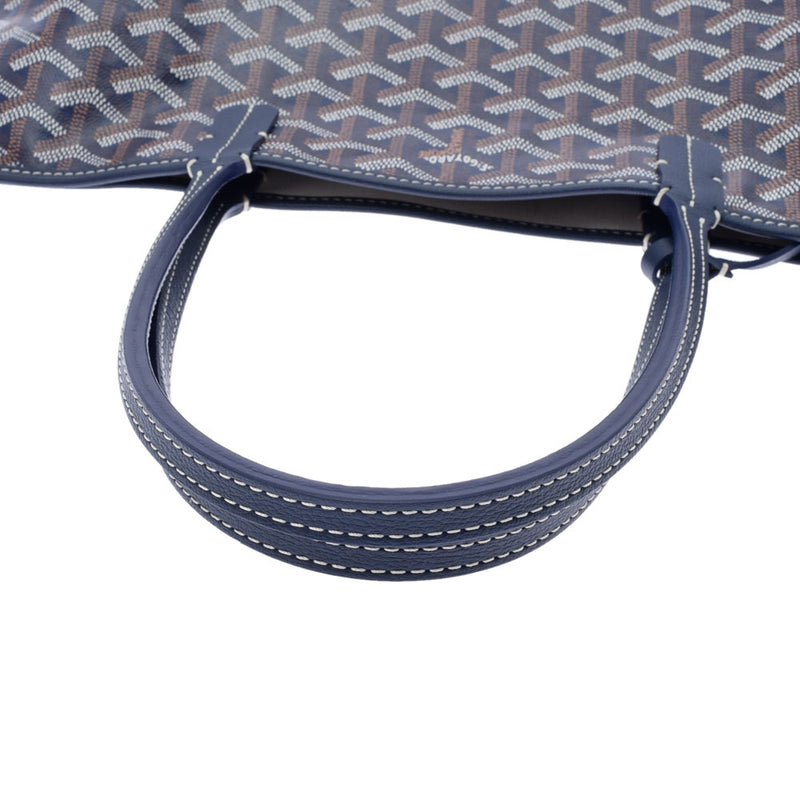 ゴヤールサンルイ PM ネイビー ユニセックス PVC トートバッグ GOYARD