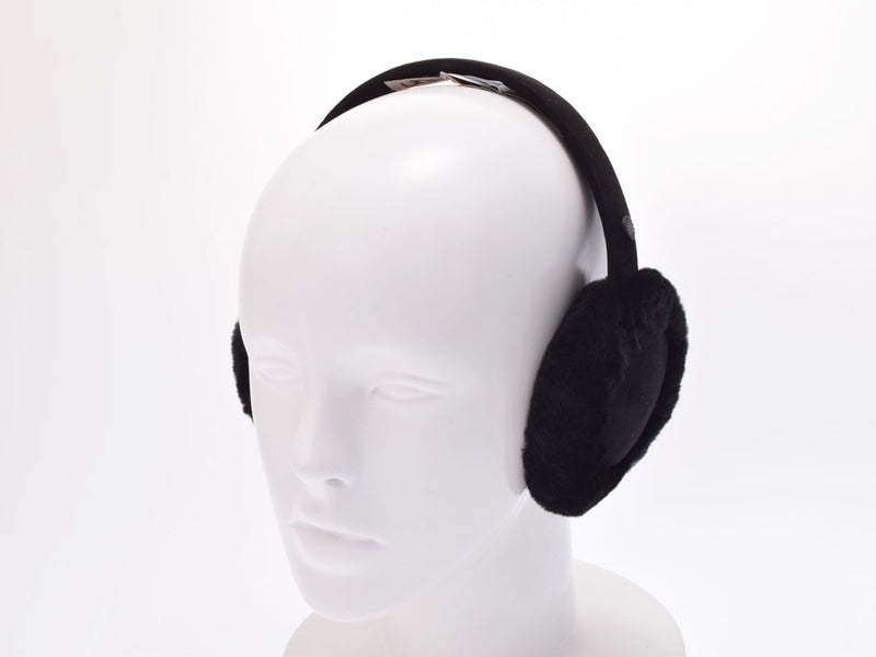 アグ Wクラシック イヤーマフ 黒 レディース シープスキン 耳あて