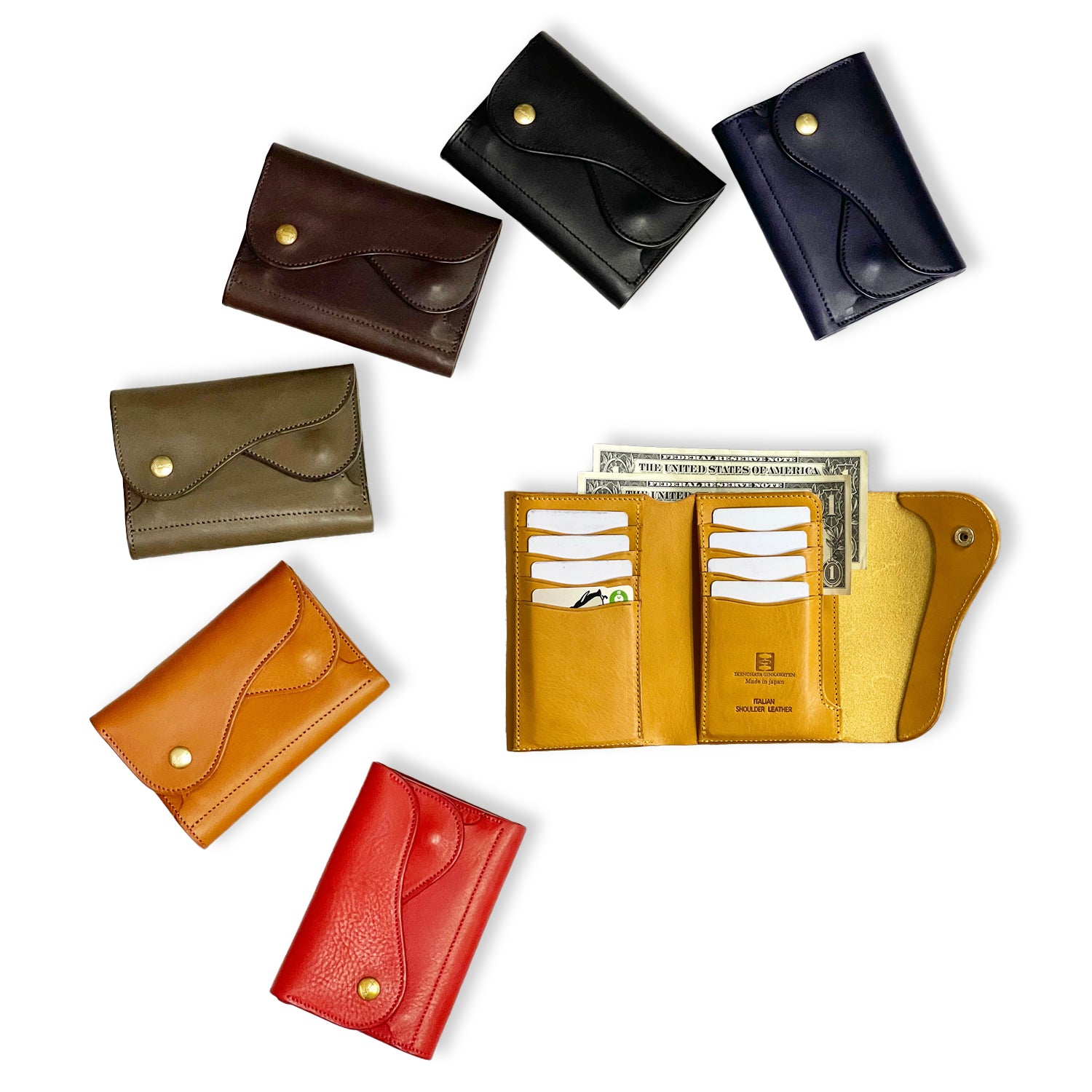 Cramp by 池之端銀革店 | Wフラップミドルウォレット【Cr-162】