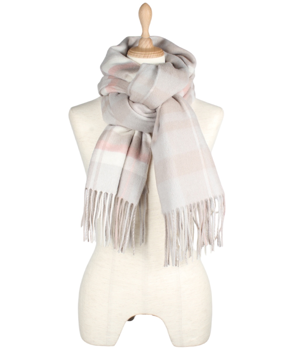 SALE】ウォッシャブルウール100％チェック柄ストール - 12Twelve