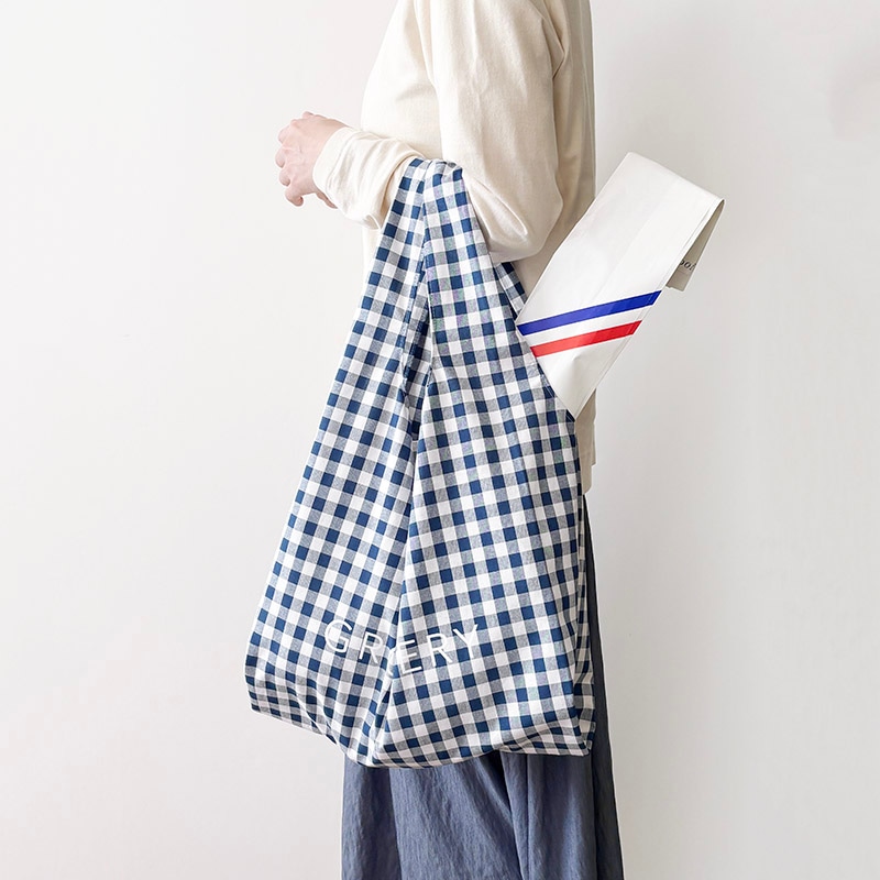 CINQ サンク グロサリーバッグ ギンガムチェック｜【Unmaison