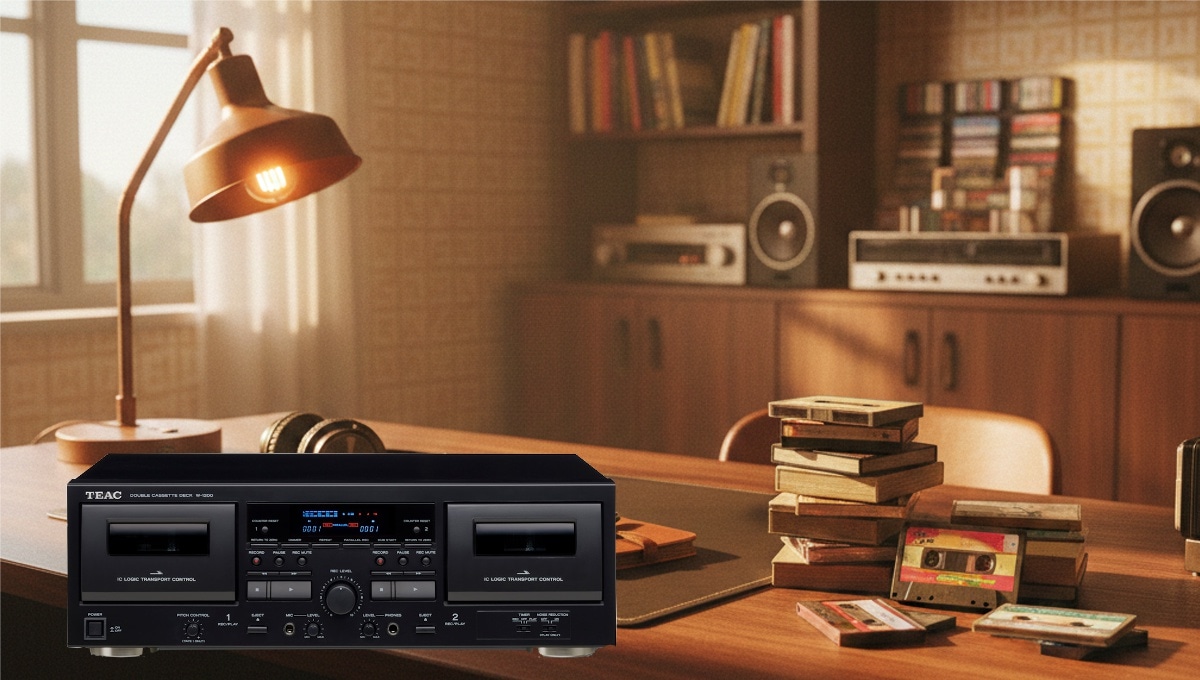 W-1200 ブラック 【ティアックストア限定販売】 ダブルカセットデッキ TEAC