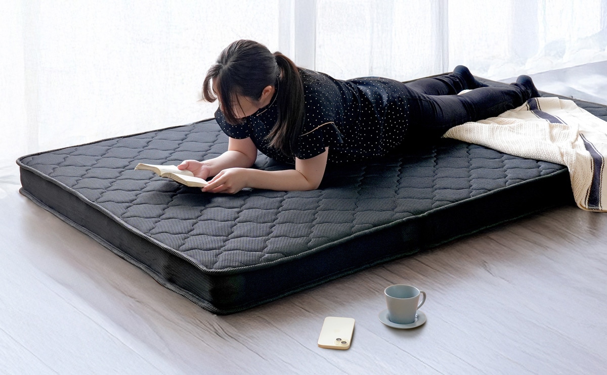 スモールセミシングル】厚み10cm 三つ折りポケットコイルマットレス