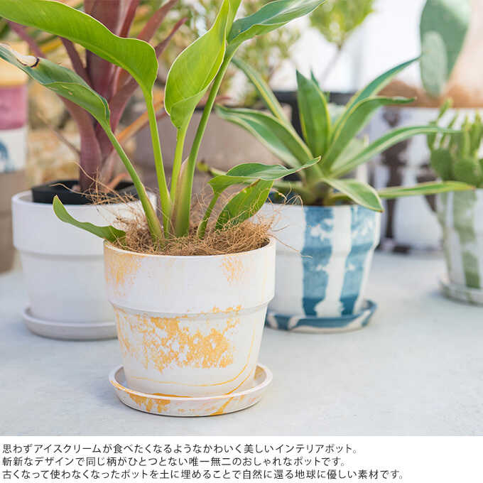 プランター プラスチック 鉢 軽量 おしゃれ プラ鉢 ジェラート