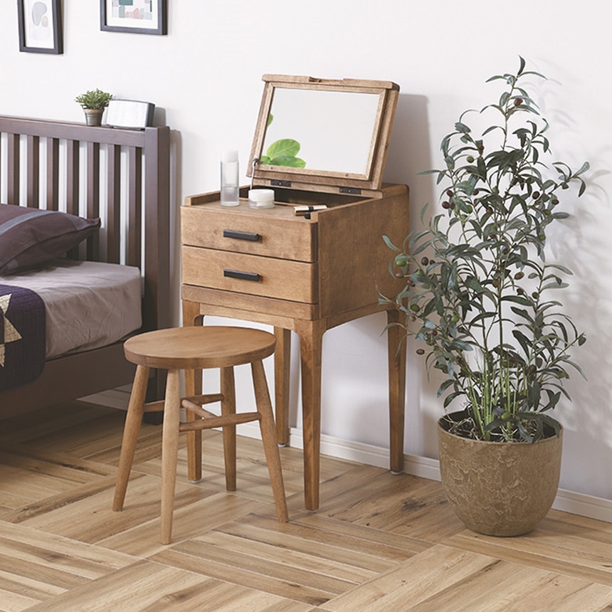 木製 ドレッサー バーベル 幅40cm コンパクト 木製ドレッサー 鏡台