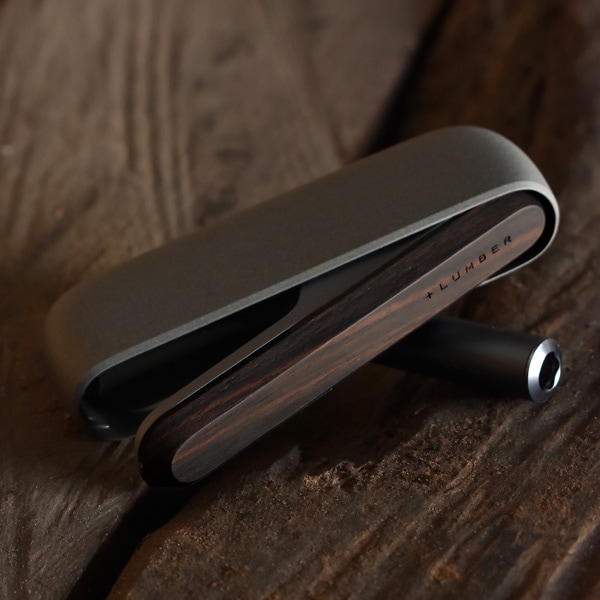 IQOS ILUMA 木製ドアカバー＆ヒートスティックケース（黒檀