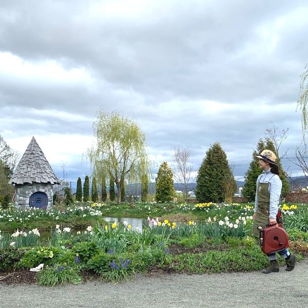 コンパクトガーデンリールⅡ 20m カカオレッド｜ロイヤルガーデナー