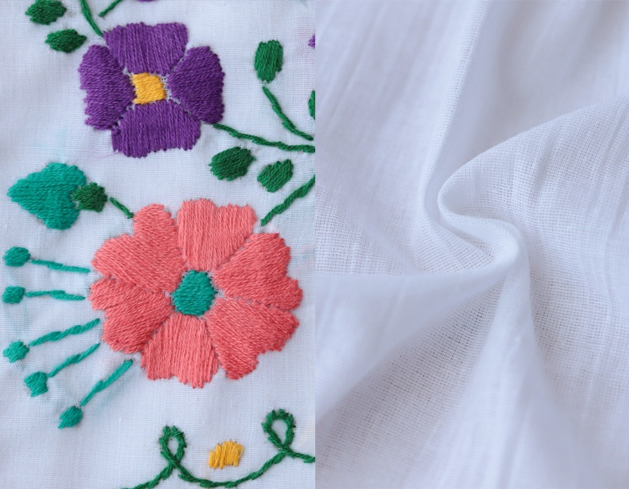 tesoro / メキシコ刺繍ブラウス / ホワイト｜テソロ(tesoro)公式通販