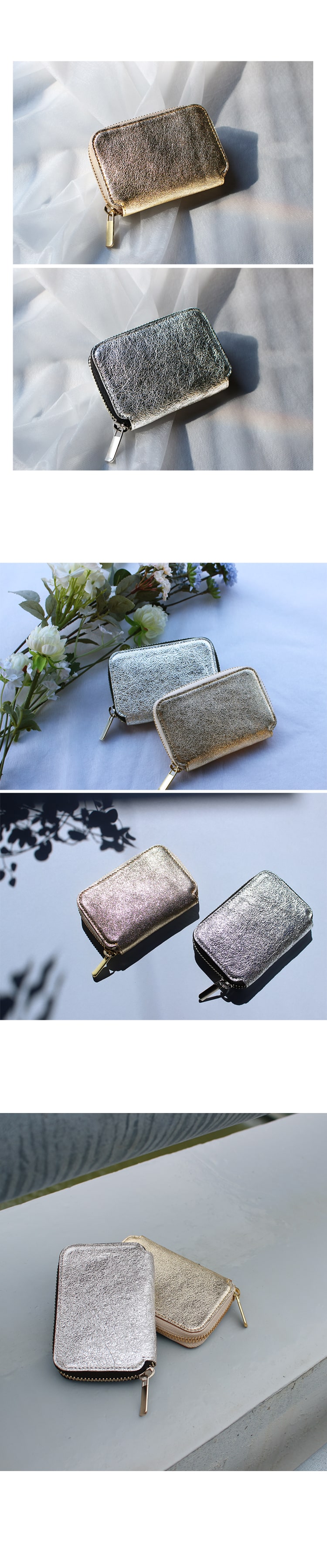 mu】本革 Rファスナー コンパクト財布【HAKU】［mu-75040］